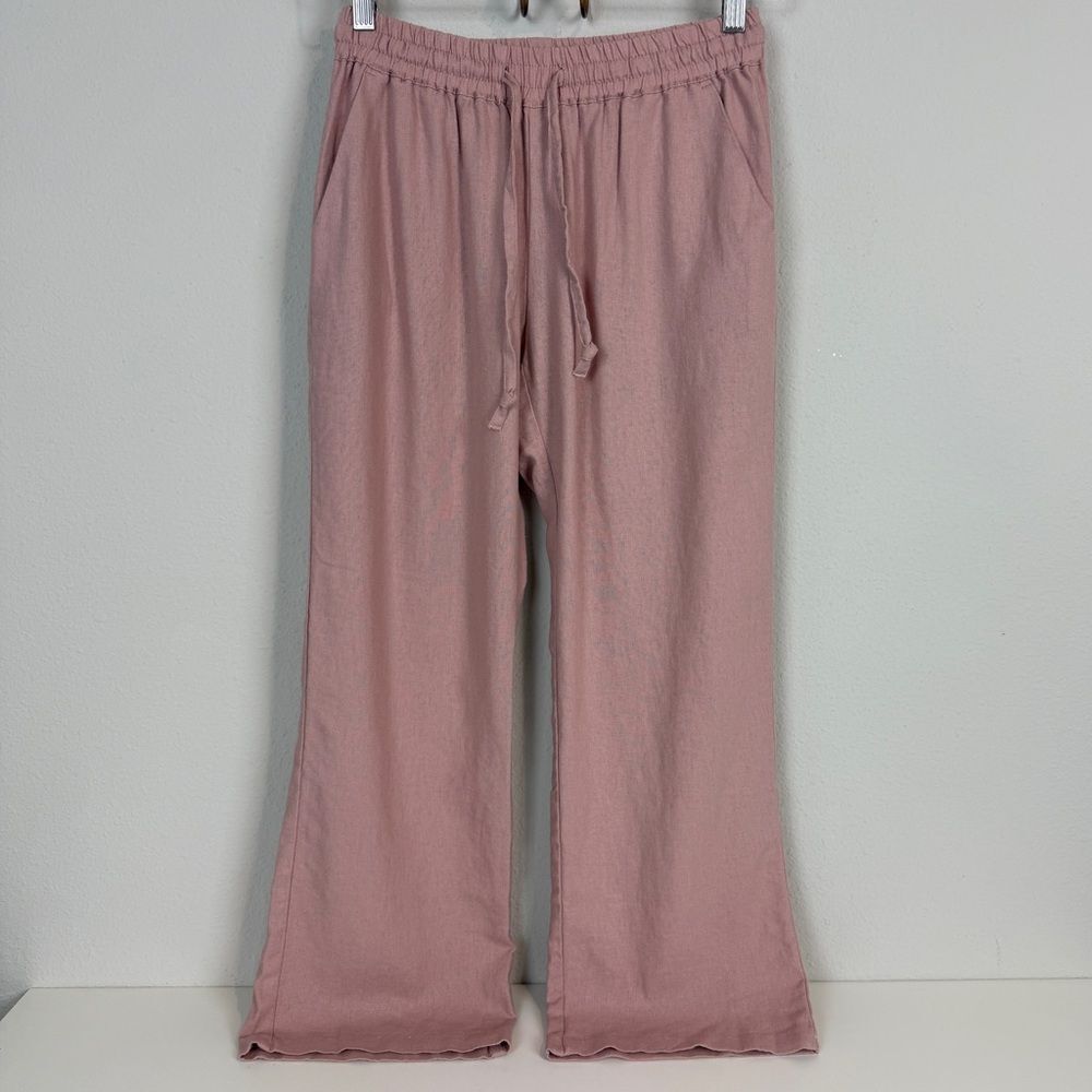 Love Tree Linen Viscose Dusty Pink Pants S